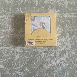 Copper Pearl Diaper Changing Pad Cover - White and Pink